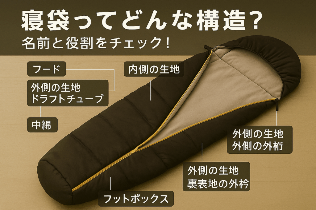 寝袋ってどんな構造？名前と役割をチェック！

